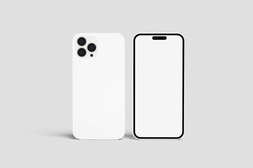 Blank smarphone 14 pro white