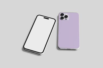 Blank smarphone 14 pro white