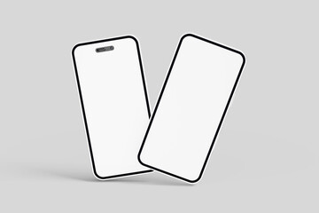 Blank smarphone 14 pro white