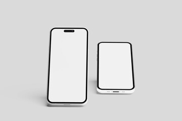Blank smarphone 14 pro white