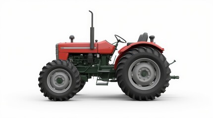 Obraz premium Tractor on White Background