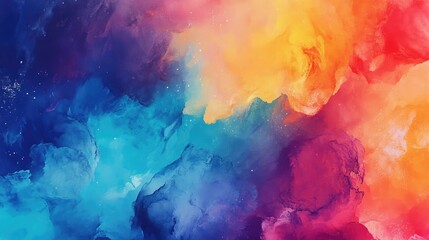 Network flat design top view theme information technology water color vivid 