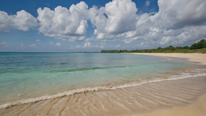 Fototapeta premium beach with sky and clouds