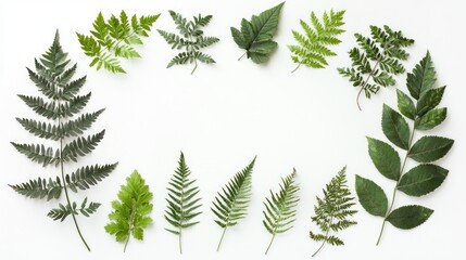 fern leaf isolated on white background
