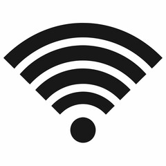 WiFi Black Silhouette Vector Design