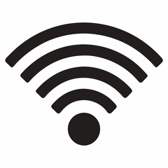 WiFi Black Silhouette Vector Design