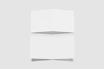 Blank square brochure white