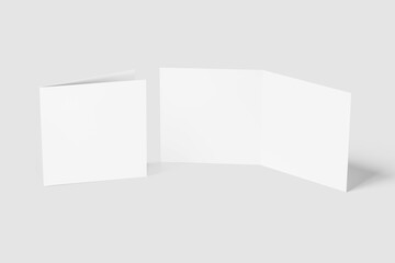 Naklejka premium Blank square brochure white