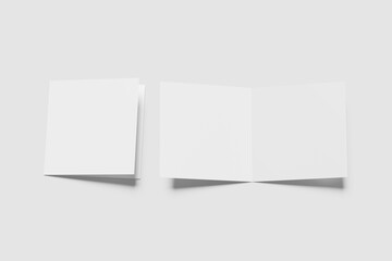 Blank square brochure white