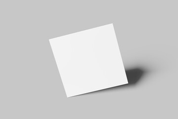 Blank square business card white
