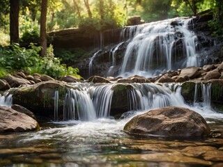 Fototapeta premium waterfall in the forest