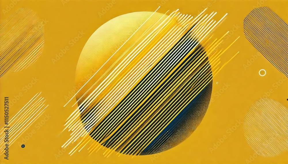 Aufkleber a bright yellow background with a subtle diagonal stripe pattern, giving a dynamic yet simple visual