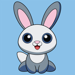 Obraz premium Rabbit Cartoon Character Illustration for Kids