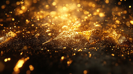 Złota abstrakcyjna tekstura, tło generative ai 