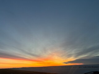 sunset over the sea