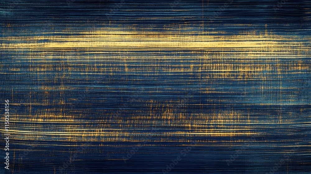 Poster abstract blue and gold texture with streaks and lines that create a dynamic and captivating visual e