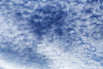 Cirrus cloud in the sky at sunset time. Abstract color composition for the background.