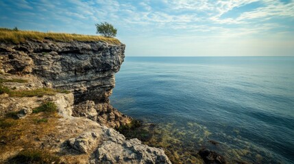 Coastal Cliff and Ocean View