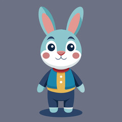 Rabbit Cartoon Character Illustration for Kids