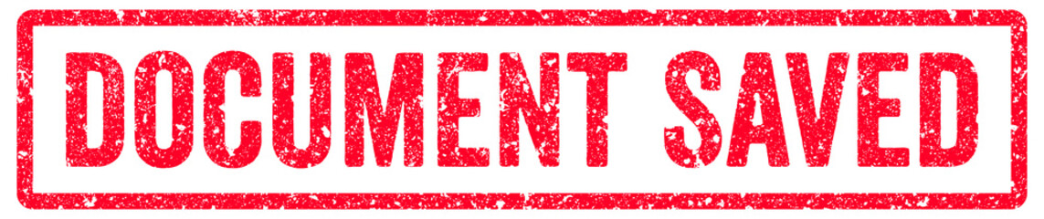 Document Saved Stamp Transparent Seal, Red Grunge Document Saved Word Rubber Stamp Seal