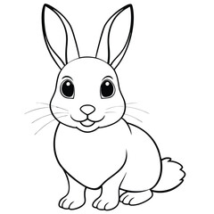 Fototapeta premium Rabbit Cartoon Character Illustration for Kids