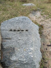 Village Big Stones with Natural Holes