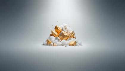 golden snow, winter golden snowdrift, golden particles, cold gold, white golden snow, abstract snow, frosty stones, frozen golden snowdrift,