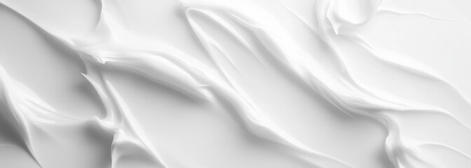 Fototapeta premium White skincare cream texture composition background 