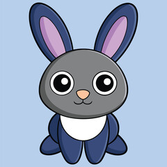 Fototapeta premium Rabbit Cartoon Character Illustration for Kids