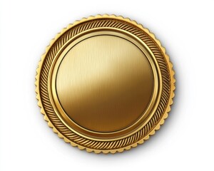 Premium Assurance Gold Seal Medal with Clipping Path for Quality Certification