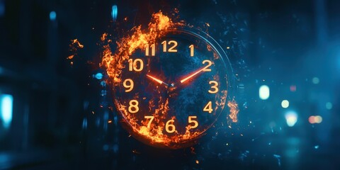 Clock with the hands on the numbers 3 and 9