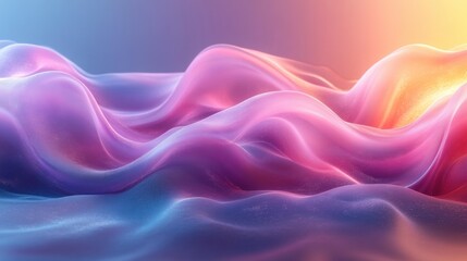 Obraz premium Vibrant abstract wave pattern with gradient colors and soft textures