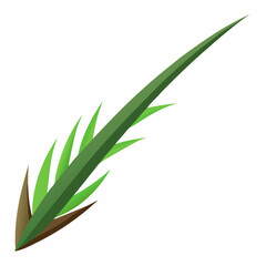 Obraz premium 2D Grass Blade Vector Illustration