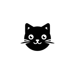 A simple cartoon cat with a white background, AI generated