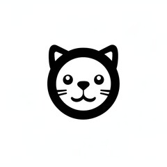 A simple cartoon cat with a white background, AI generated