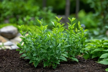 Early lowbush blueberry - Vaccinium angustifolium ripen in the garden, Generative AI