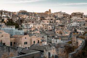 Fototapeta premium Cityscapes of Matera, Basilikata, Italy. Matera is considered one of the oldest towns in the world..