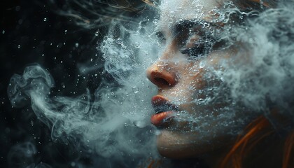Fototapeta premium Close-Up of a Person Sneezing
