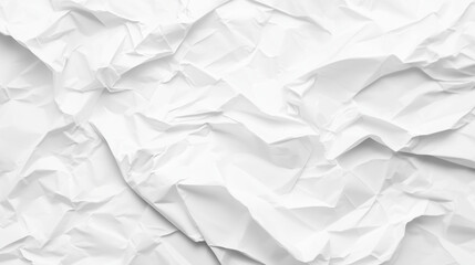Obraz premium Abstract white crumpled and creased recycled paper texture