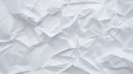 Obraz premium Abstract white crumpled and creased recycled paper texture