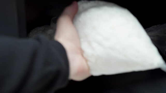 Packets of white matter. Bags with white granules. Hexogen packets. Pouches with tablets.