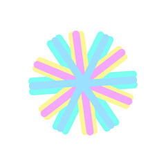 Mandala illustration with bright colors