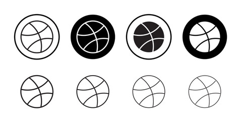 Basketball icon Vector set outline