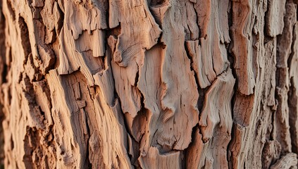 Detailed texture of aged tree bark showing deep cracks and fissures
