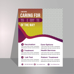 Healthcare cover, template Corporate healthcare, and medical flyer design vector or poster design layout.

