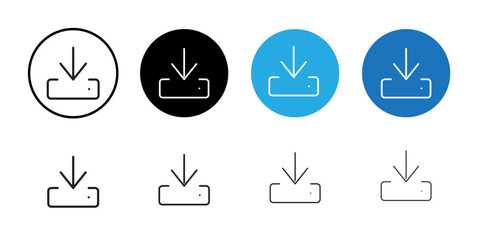 Download icon Vector set outline