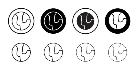 Earth icon Vector set outline