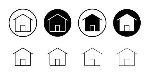 House icon Vector set outline