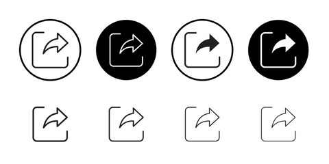 Share icon Vector set outline