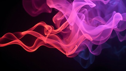 Fototapeta premium Abstract Swirling Pink and Red Smoke Design